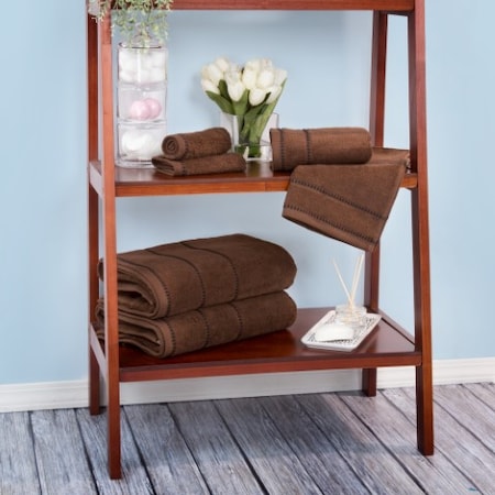 Hastings Home 6-piece 100-percent Cotton Towel Set with 2 Bath Towels, 2 Hand Towels and 2 Washcloths (Chocolate) 871401ASR